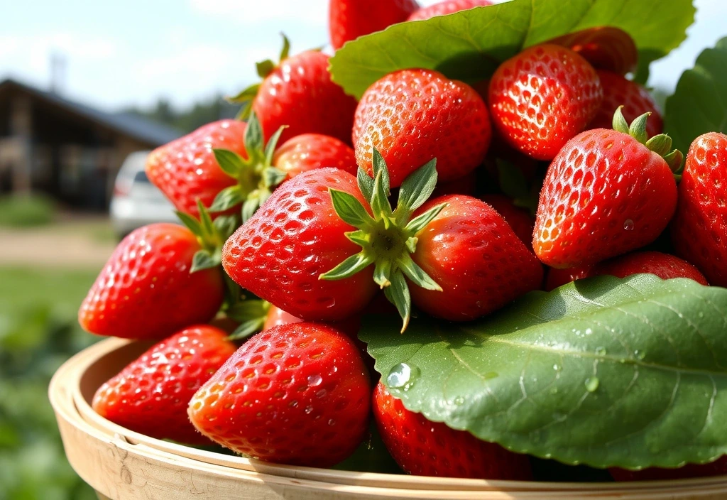 Dojrzałe polskie truskawki